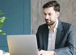 Man using a laptop