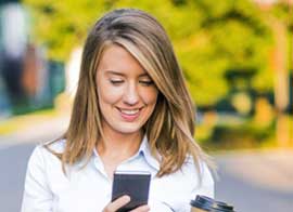 Woman using phone